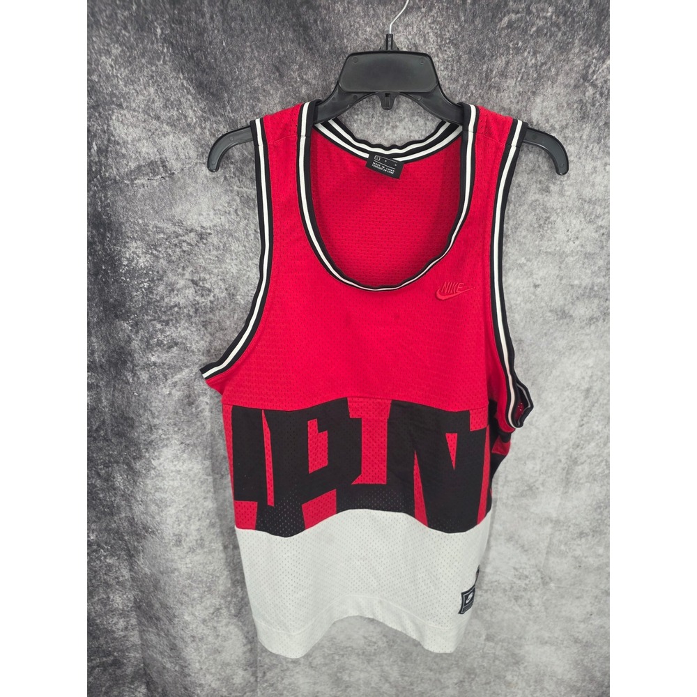 Nike Air Tank Top Mens Large Red Mesh Basketball Sporty Athleisure Activewear